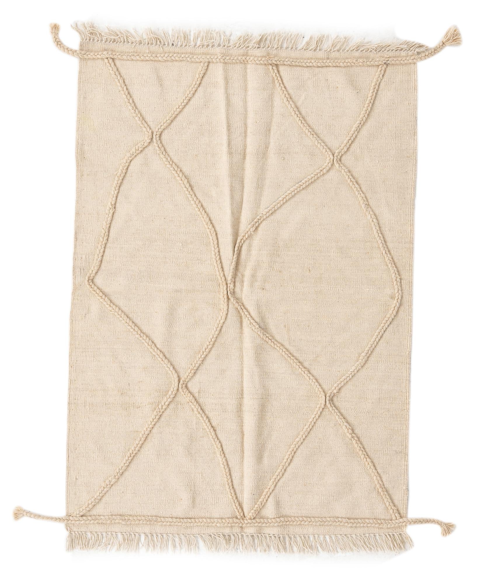 3' 5 x 4' 11 Hand Knotted Moroccan Wool Rug