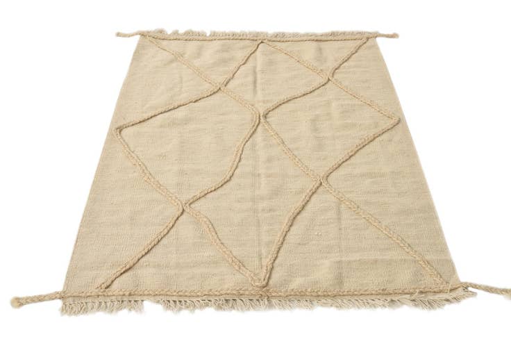 Detail image of 3' 4 x 4' 10 Hand Knotted Moroccan Wool Rug