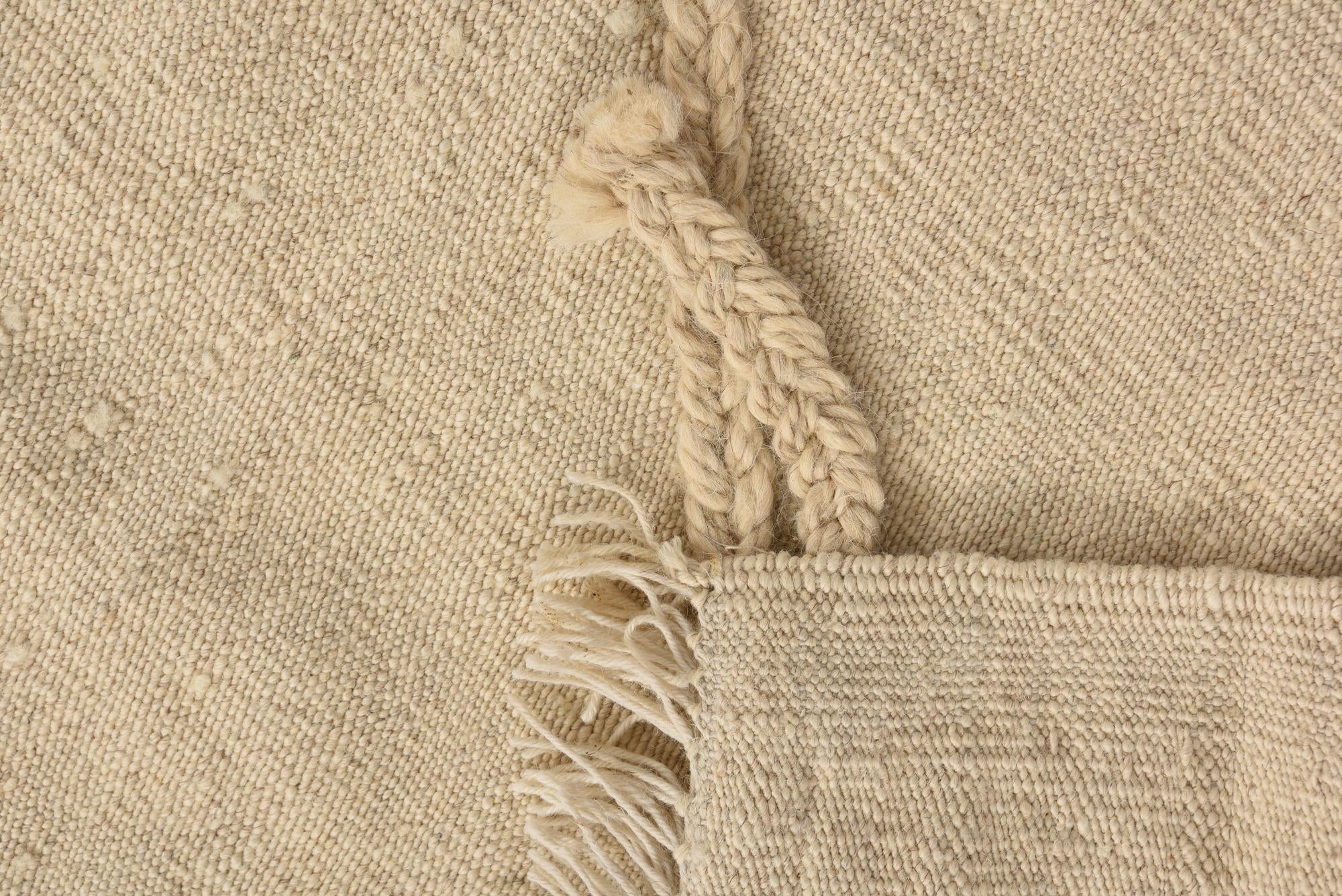3' 4 x 4' 10 Hand Knotted Moroccan Wool Rug