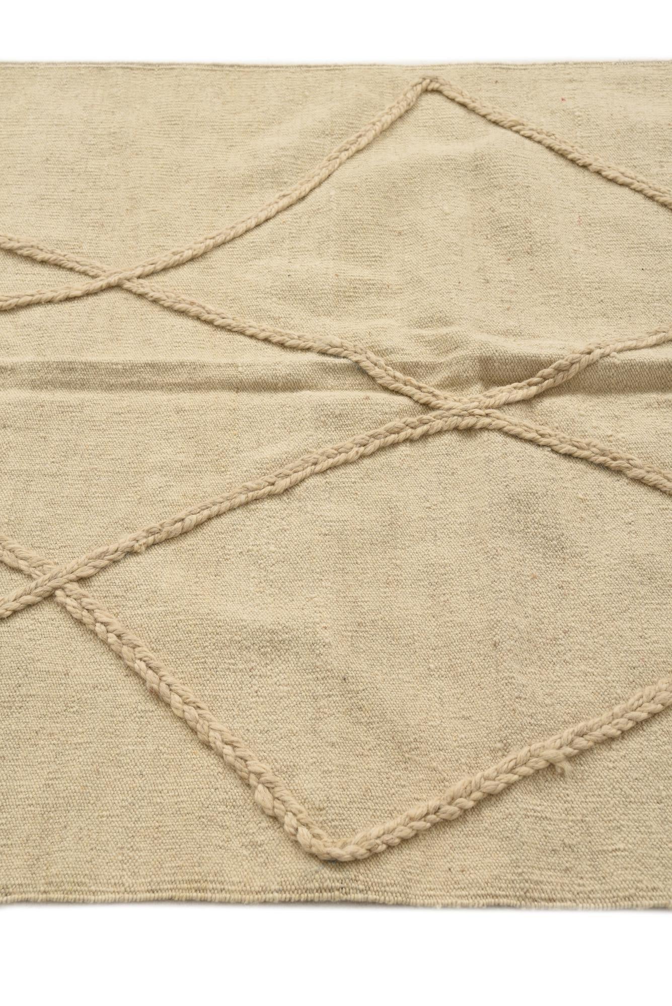 3' 4 x 5' Hand Knotted Moroccan Wool Rug