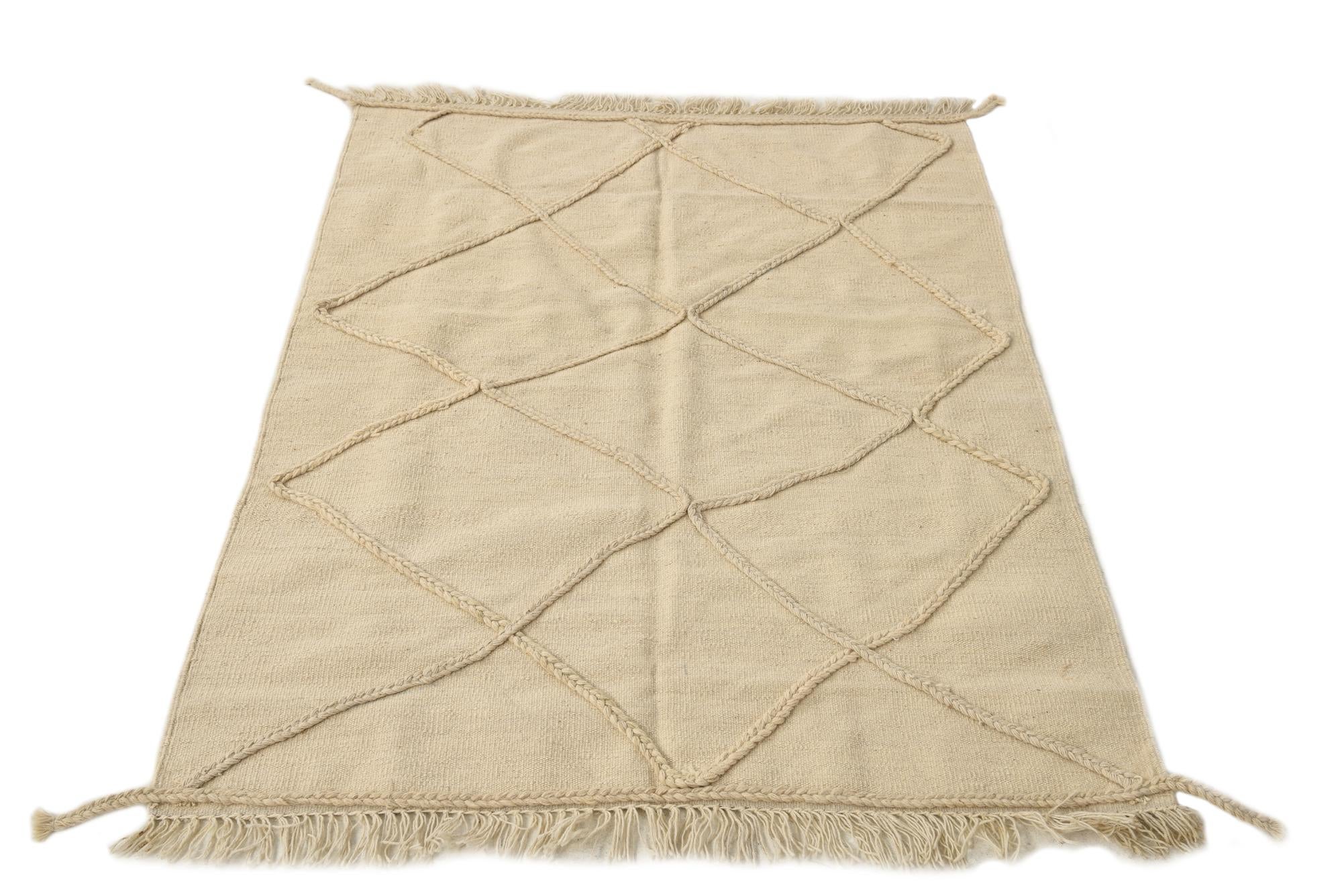 3' 6 x 4' 10 Hand Knotted Moroccan Wool Rug
