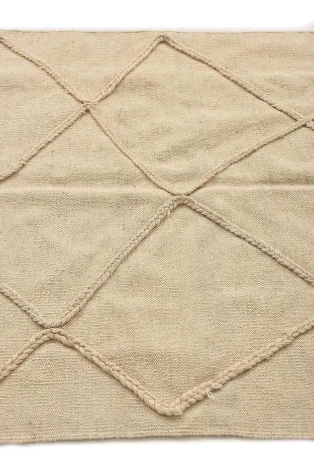 Detail image of 3' 6 x 4' 10 Hand Knotted Moroccan Wool Rug