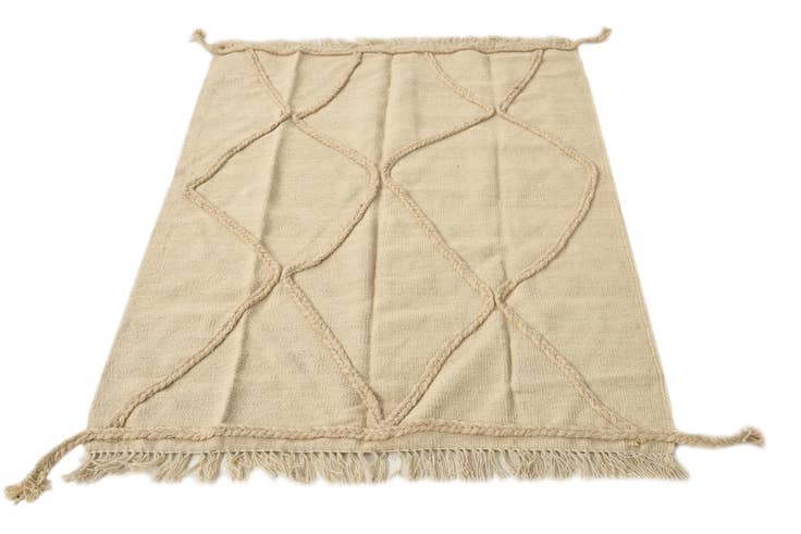 Detail image of 3' 6 x 5' 9 Hand Knotted Moroccan Wool Rug