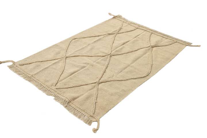 3' 4 x 5' 1 Hand Knotted Moroccan Wool Rug