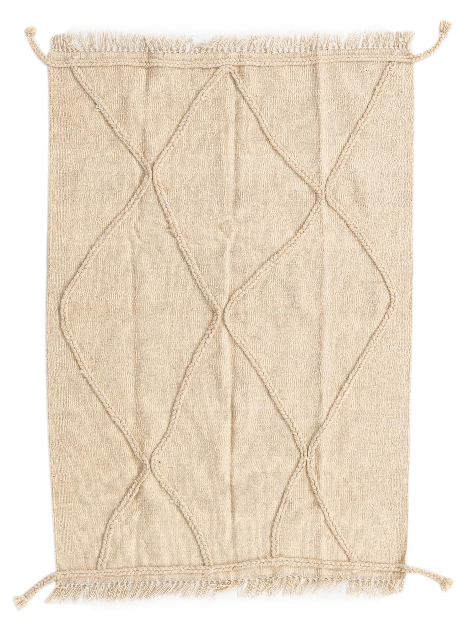 3' 4 x 5' 1 Hand Knotted Moroccan Wool Rug