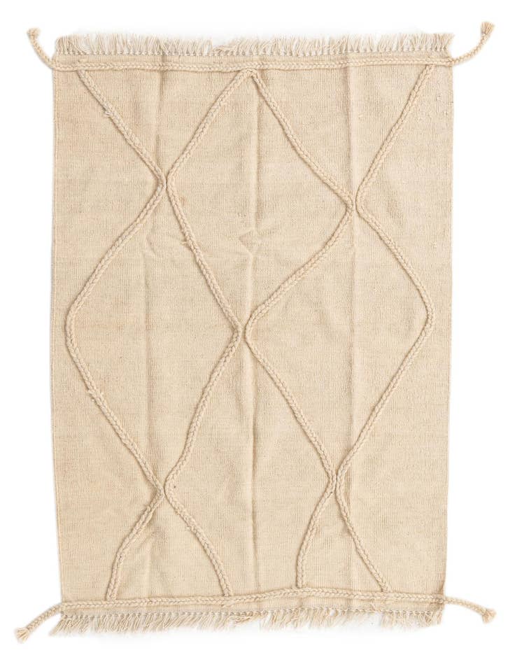 Detail image of 3' 4 x 5' 1 Hand Knotted Moroccan Wool Rug