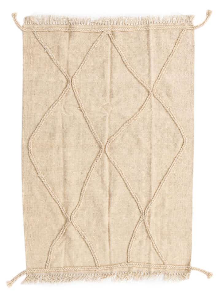 3' 4 x 5' 1 Hand Knotted Moroccan Wool Rug