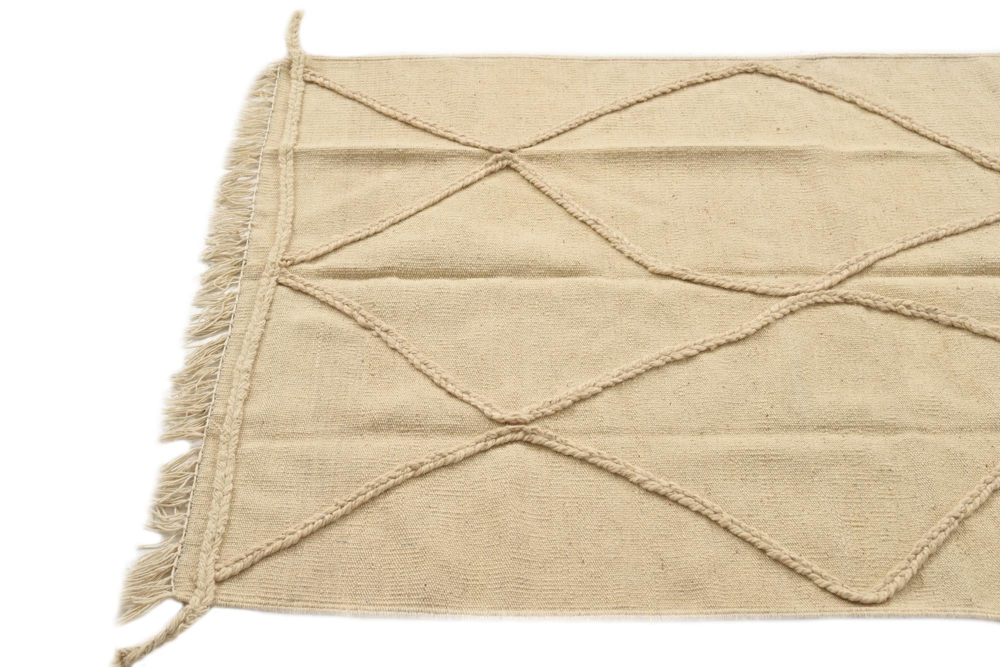 3' 6 x 4' 11 Hand Knotted Moroccan Wool Rug