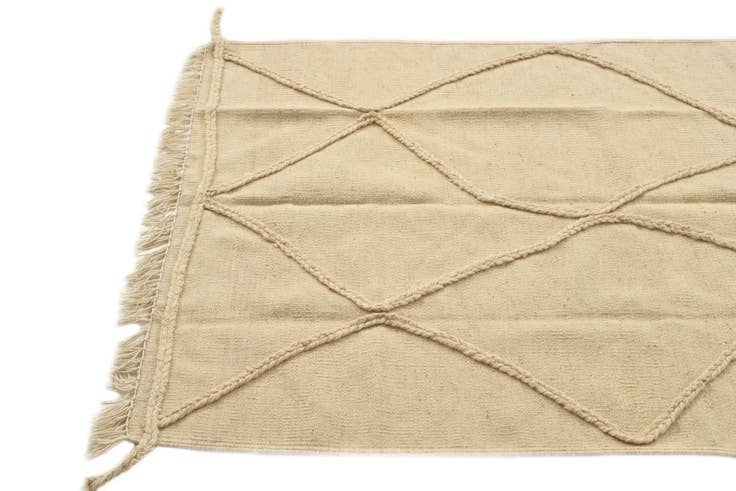 Detail image of 3' 6 x 4' 11 Hand Knotted Moroccan Wool Rug