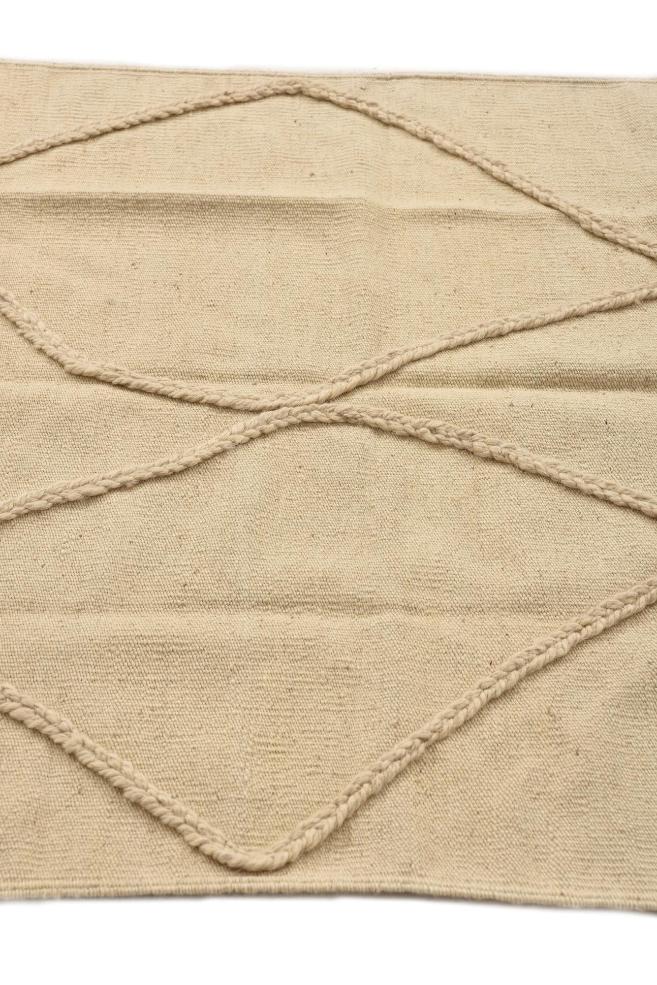 3' 6 x 4' 11 Hand Knotted Moroccan Wool Rug