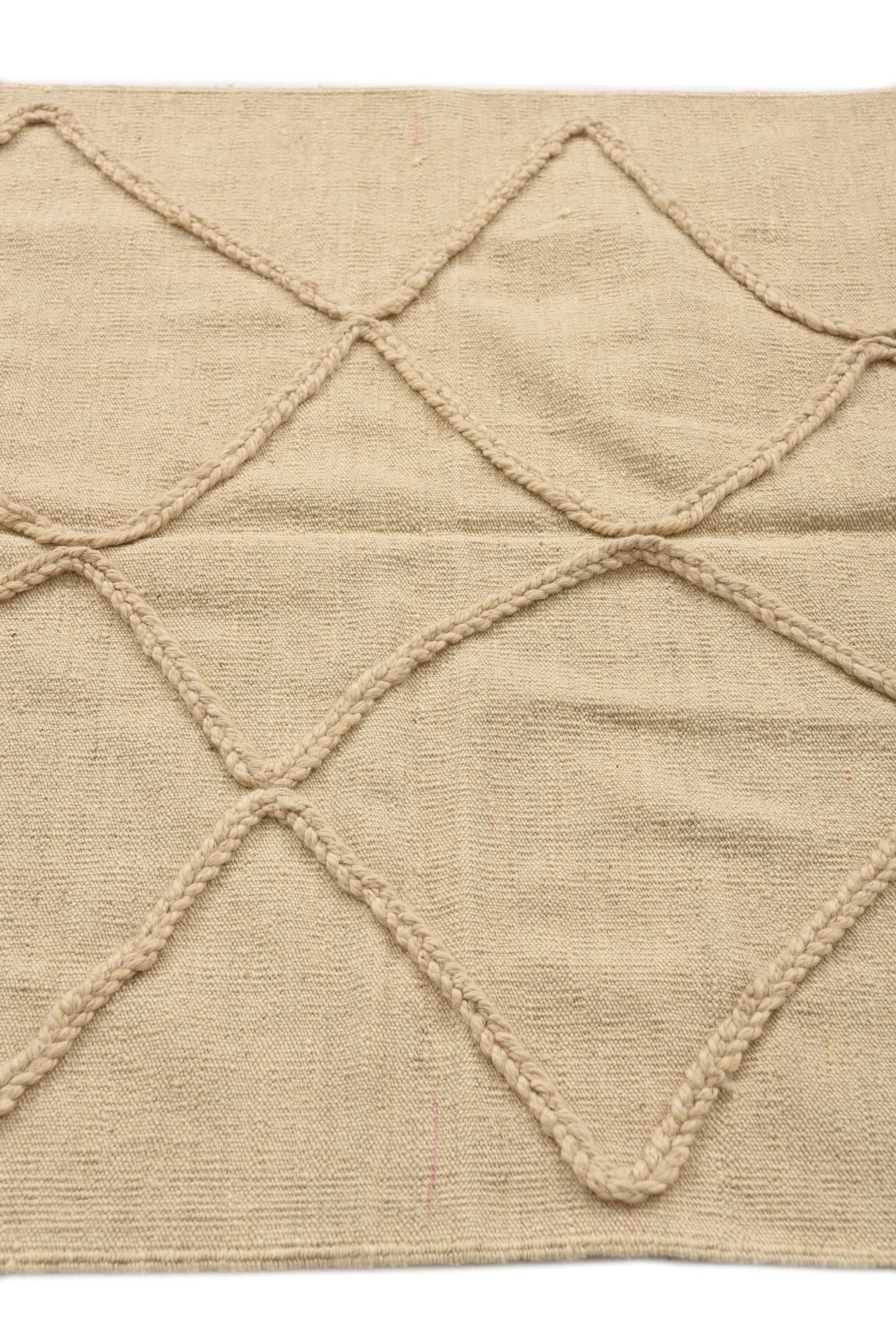 3' 6 x 4' 11 Hand Knotted Moroccan Wool Rug