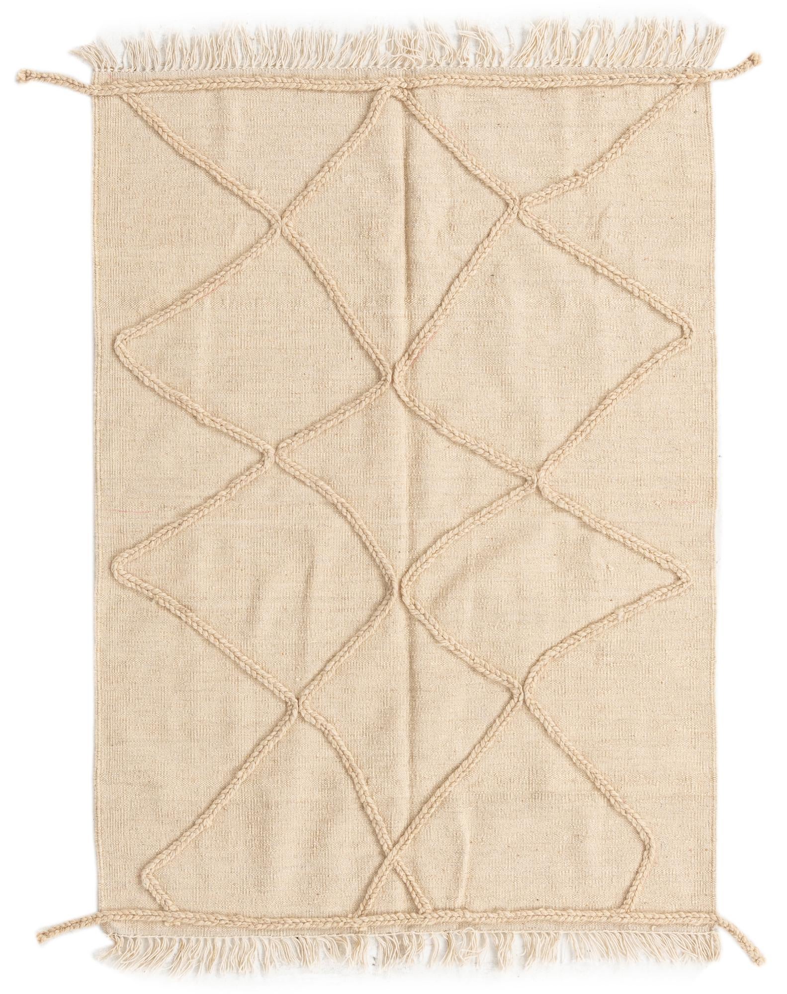 3' 6 x 4' 11 Hand Knotted Moroccan Wool Rug