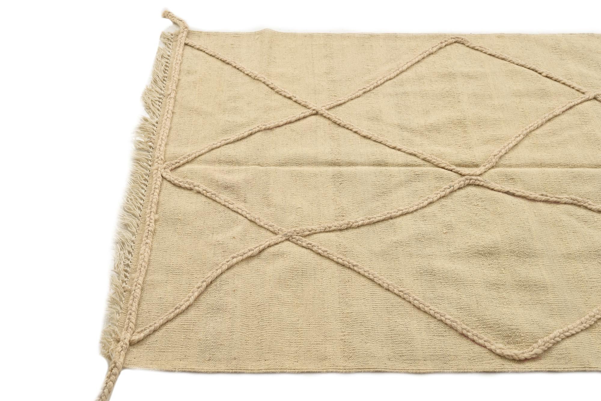 3' 8 x 4' 10 Hand Knotted Moroccan Wool Rug