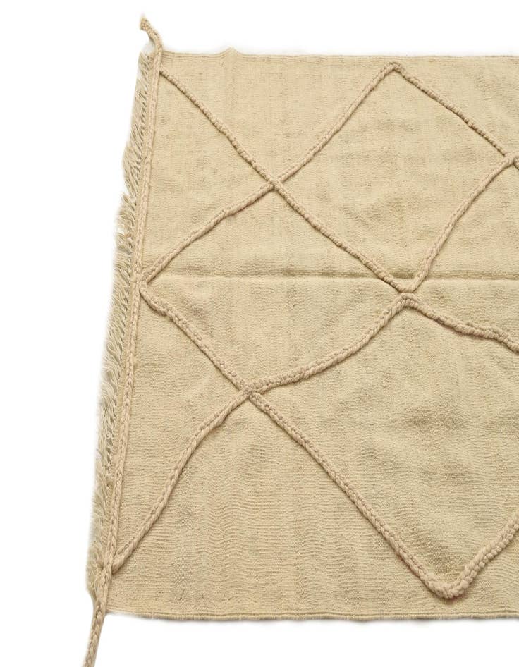 Detail image of 3' 8 x 4' 10 Hand Knotted Moroccan Wool Rug