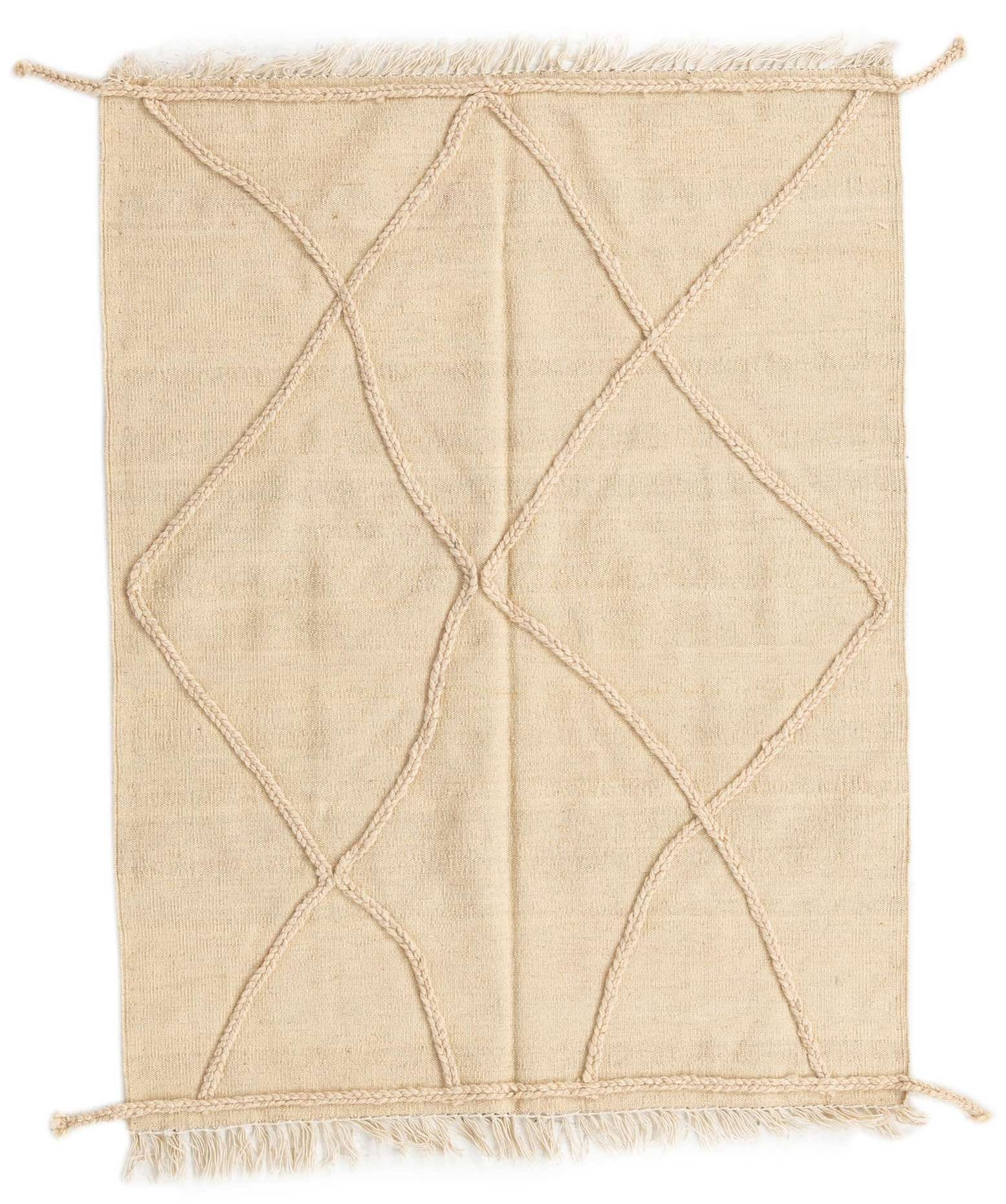 3' 8 x 4' 10 Hand Knotted Moroccan Wool Rug