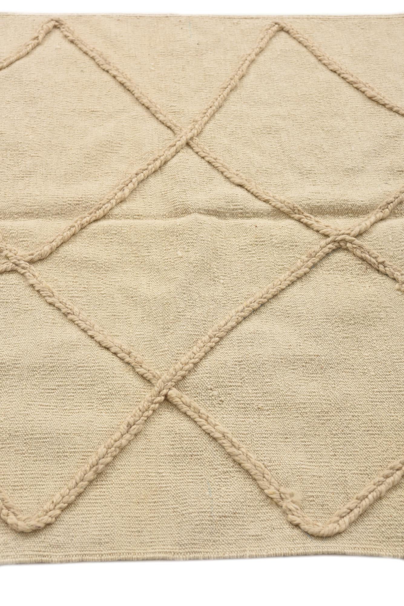 3' 7 x 5' 1 Hand Knotted Moroccan Wool Rug