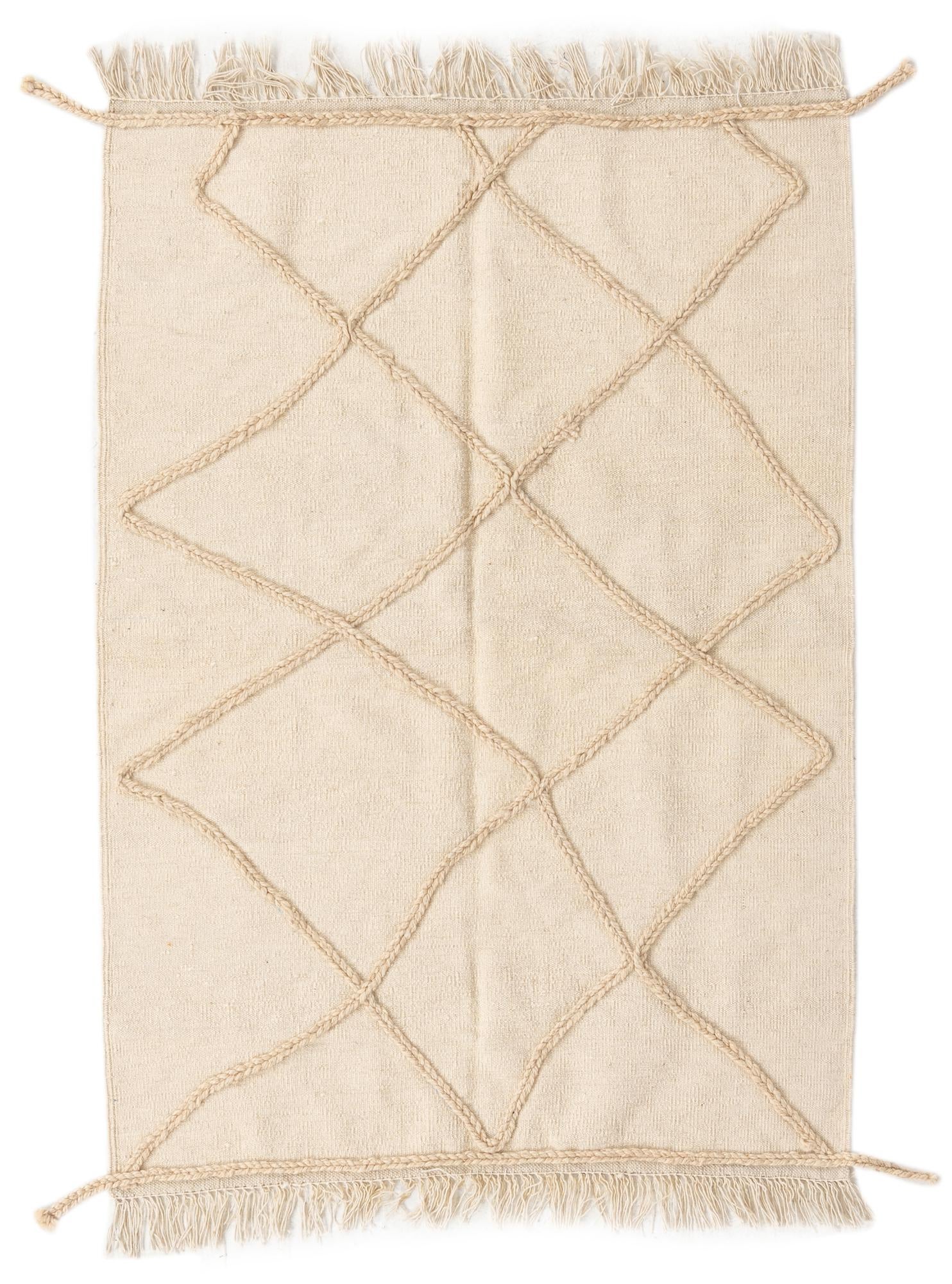 3' 7 x 5' 1 Hand Knotted Moroccan Wool Rug