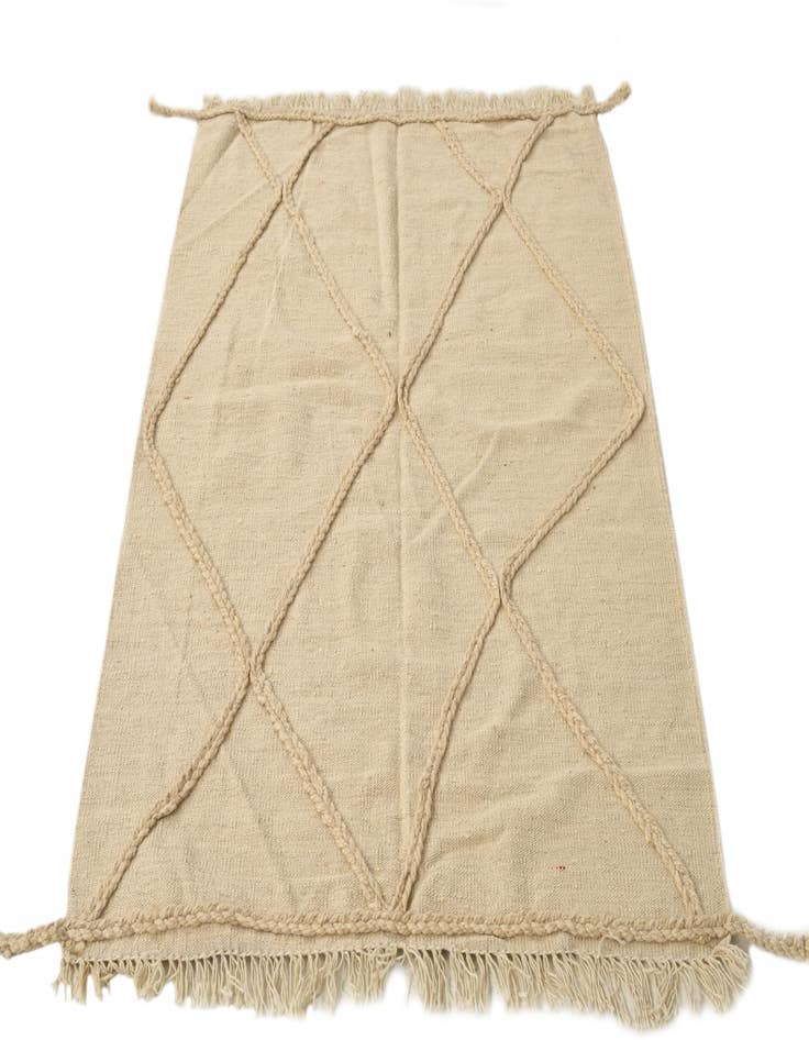 Detail image of 3' 7 x 4' 11  Hand Knotted Moroccan Wool Rug