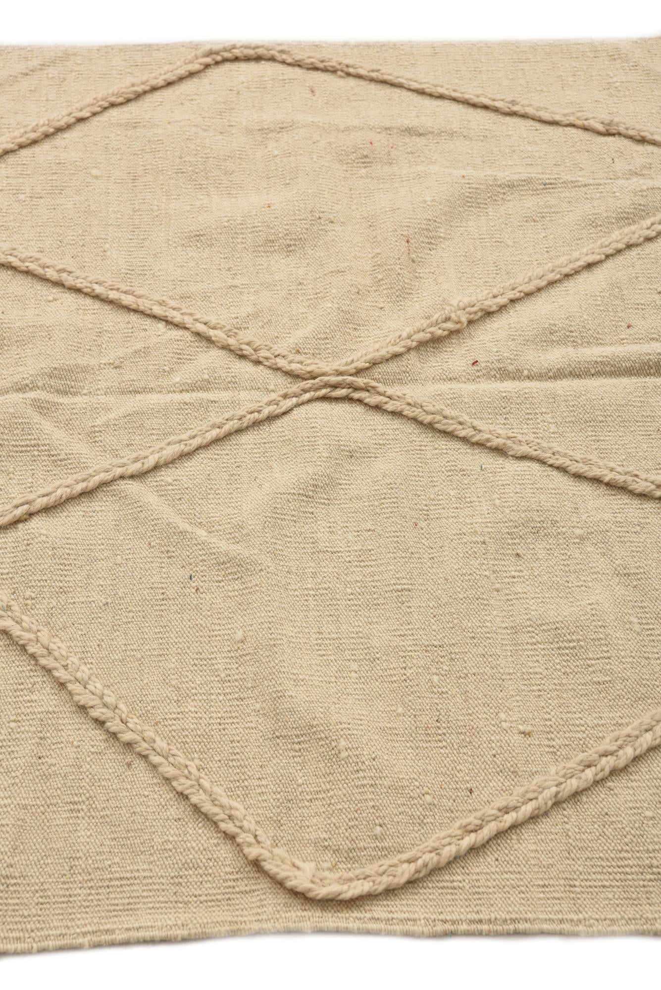 3' 7 x 4' 11 Hand Knotted Moroccan Wool Rug