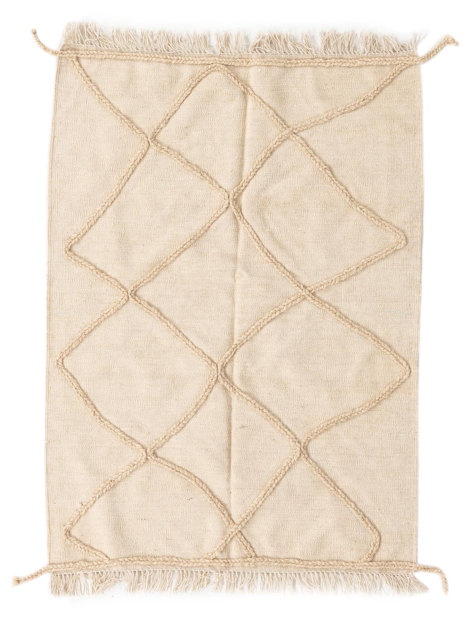 3' 6 x 4' 10 Hand Knotted Moroccan Wool Rug