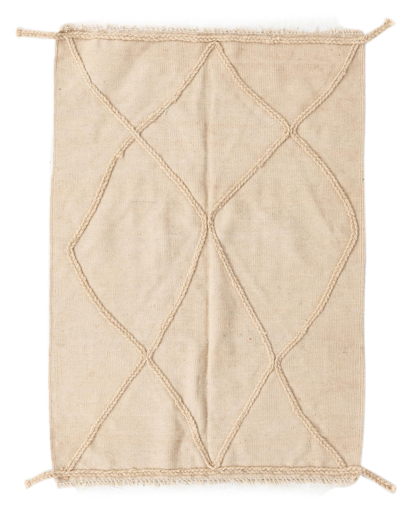 3' 6 x 4' 10 Hand Knotted Moroccan Wool Rug