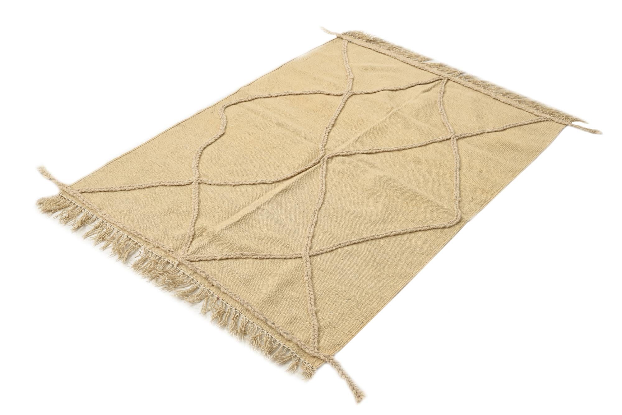 3' 6 x 4' 10 Hand Knotted Moroccan Wool Rug