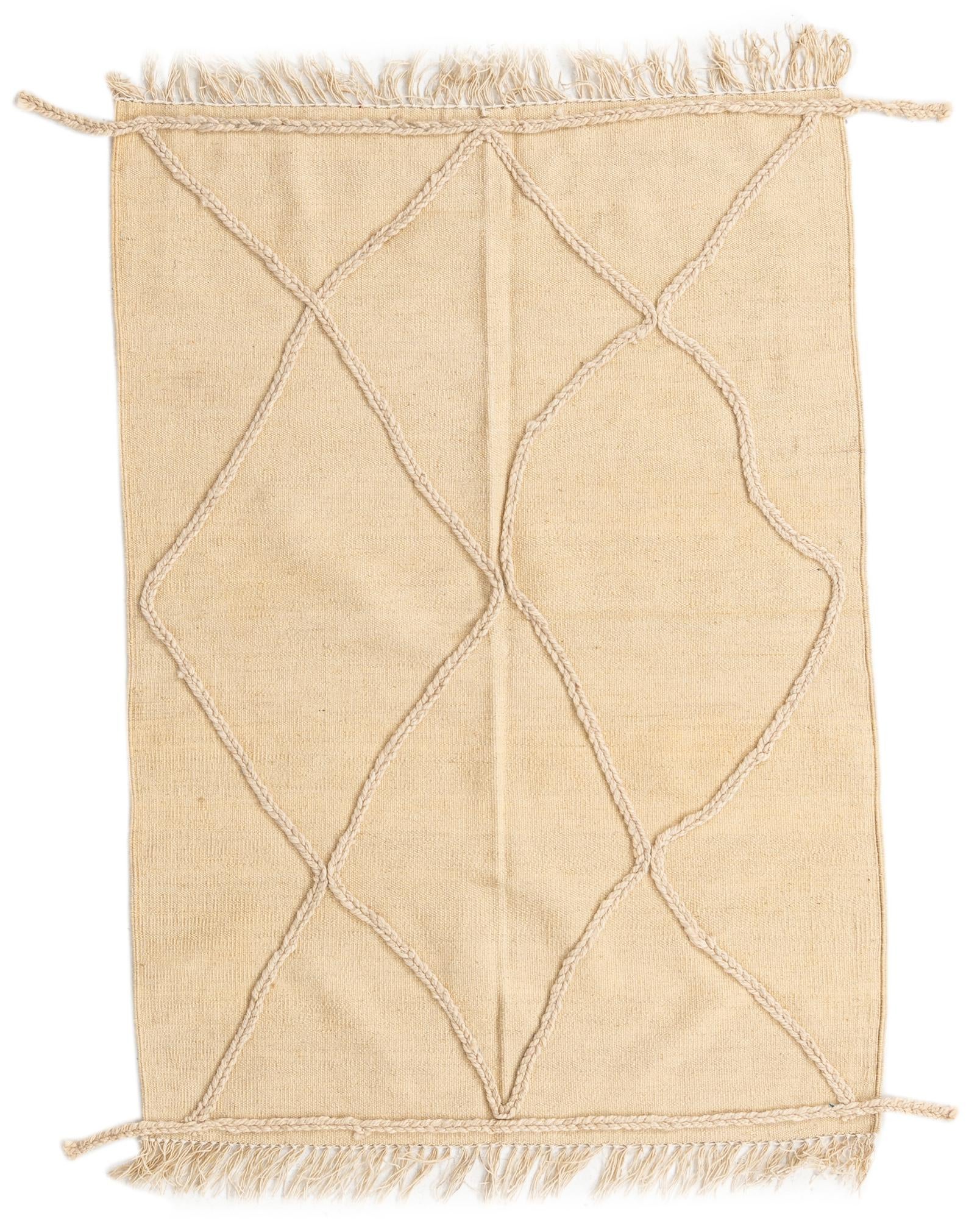 3' 6 x 4' 10 Hand Knotted Moroccan Wool Rug
