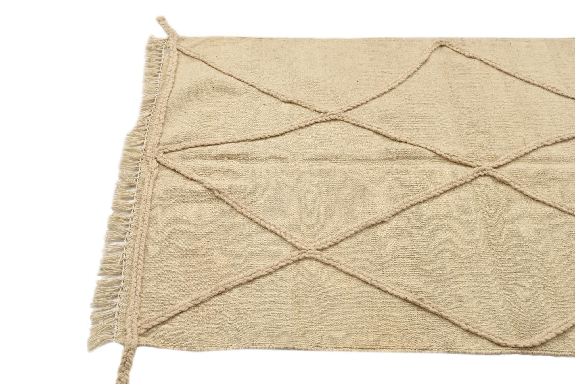 3' 6 x 5' Hand Knotted Moroccan Wool Rug