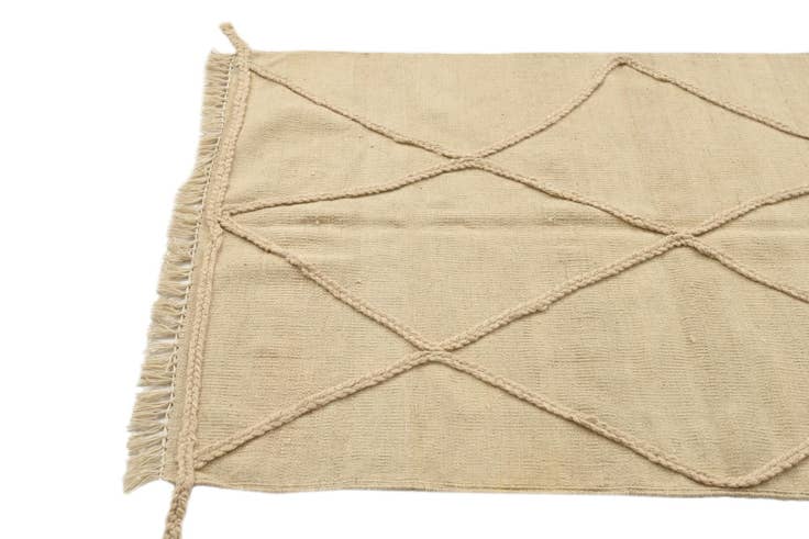 Detail image of 3' 6 x 5' Hand Knotted Moroccan Wool Rug