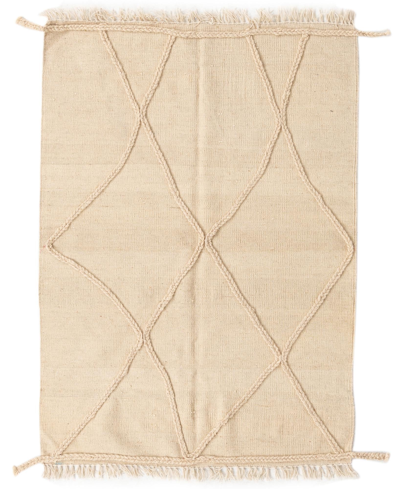 3' 6 x 5' Hand Knotted Moroccan Wool Rug
