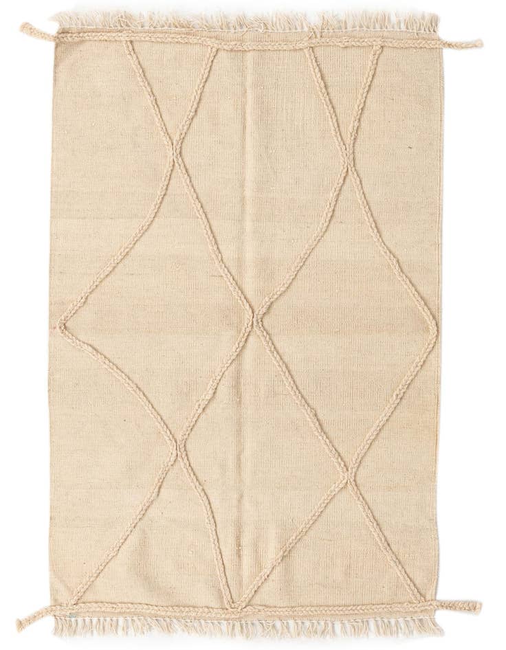Detail image of 3' 6 x 5' Hand Knotted Moroccan Wool Rug