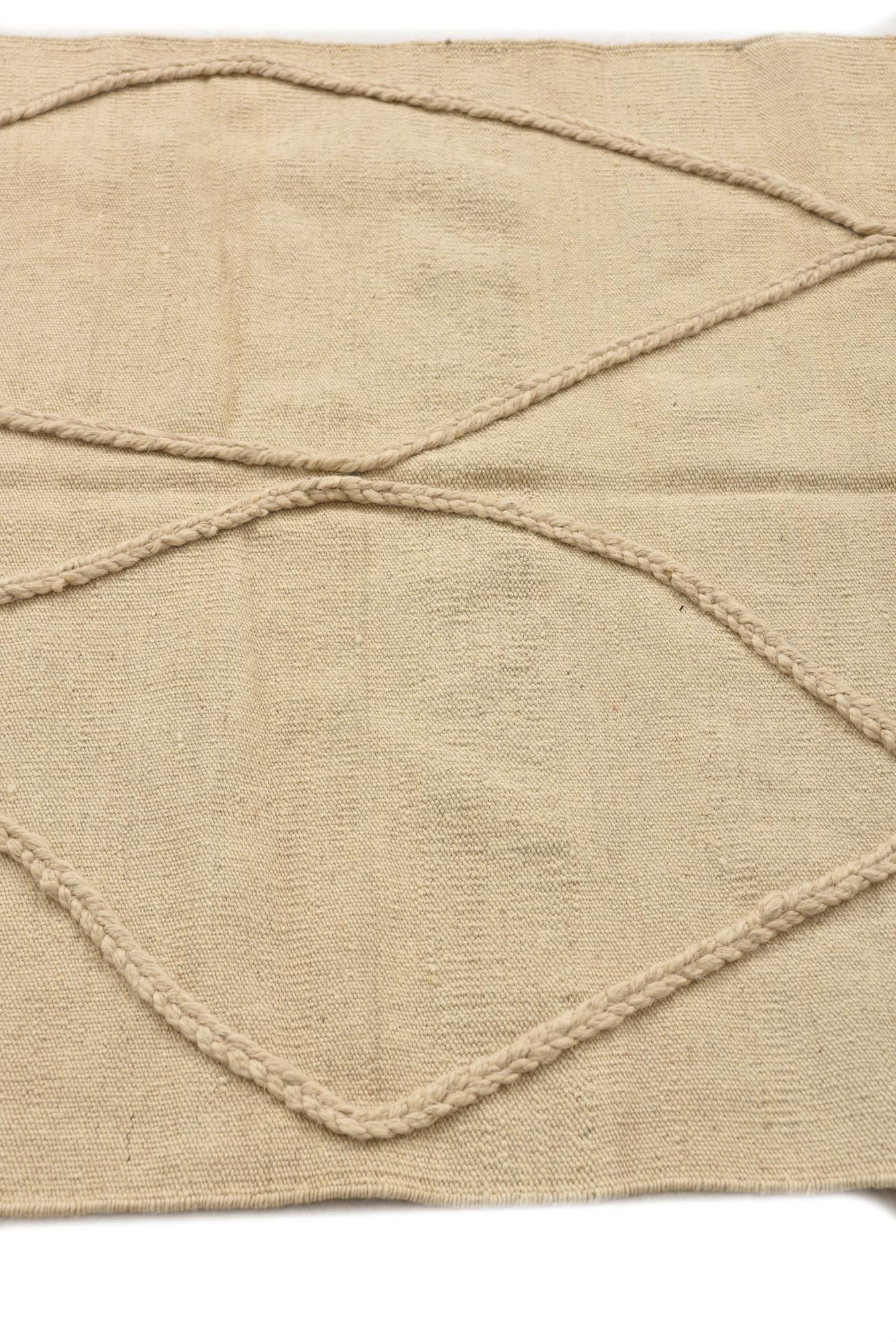 3' 4 x 5' 1 Hand Knotted Moroccan Wool Rug