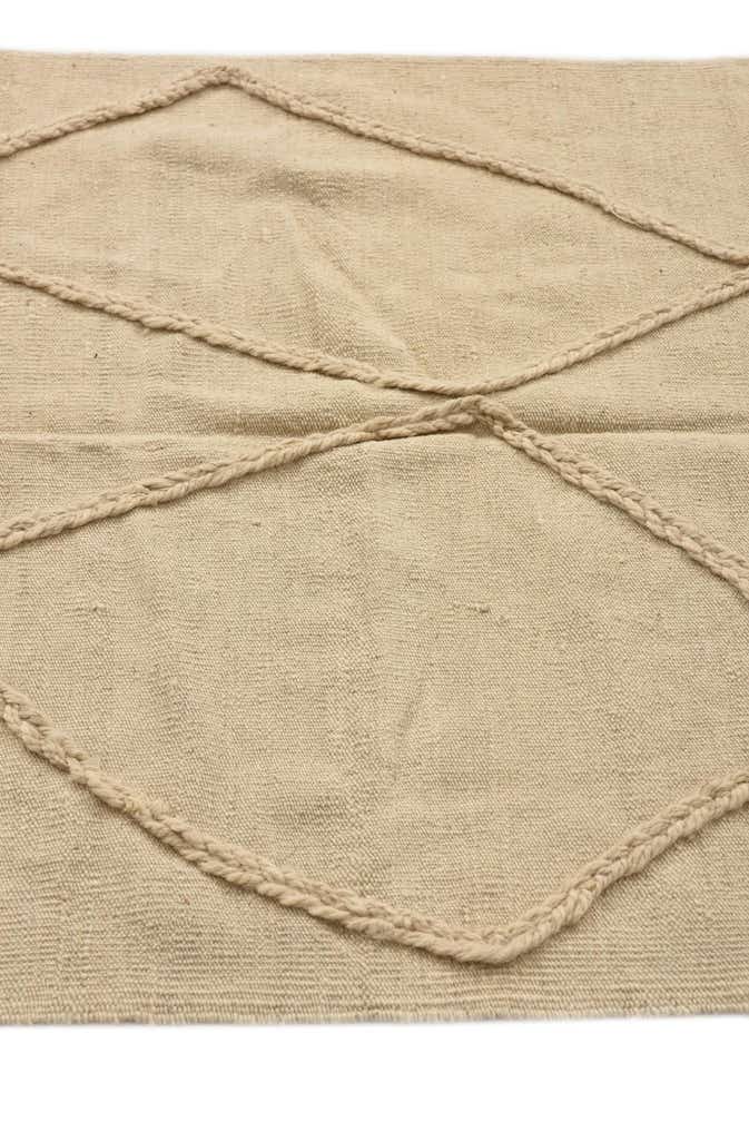 3' 4 x 4' 9 Hand Knotted Moroccan Wool Rug