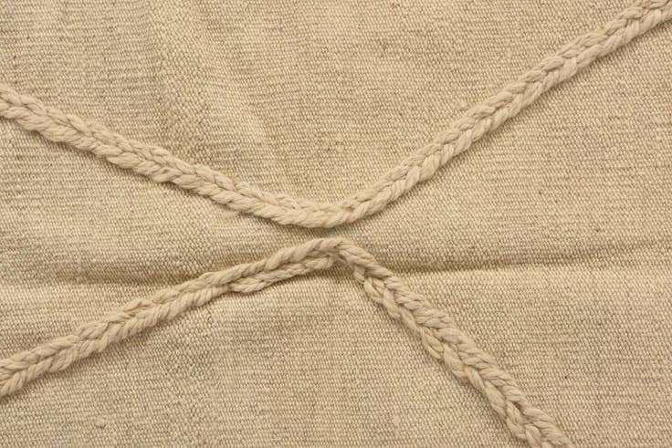 Detail image of 3' 4 x 4' 9 Hand Knotted Moroccan Wool Rug