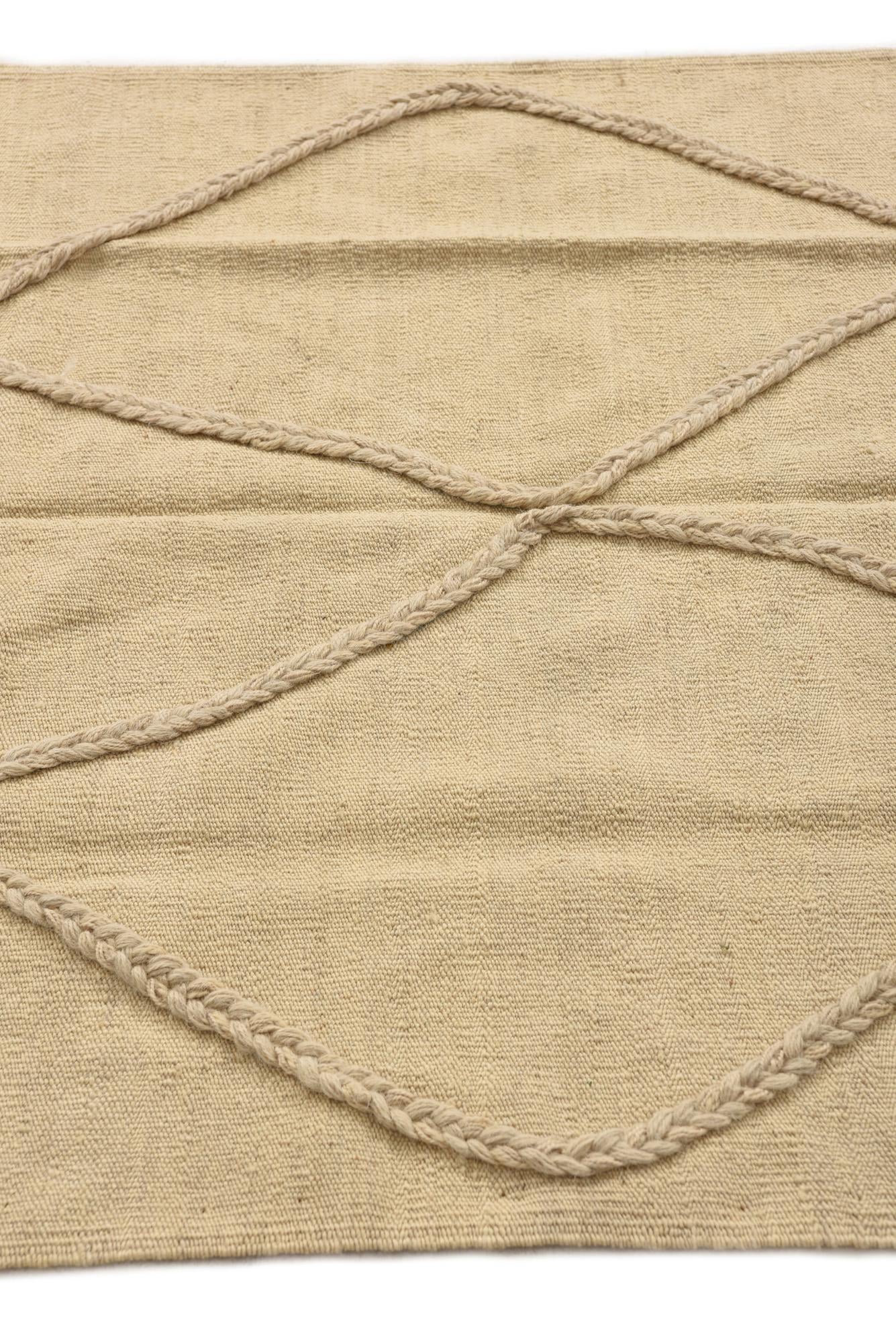 3' 5 x 4' 10 Hand Knotted Moroccan Wool Rug