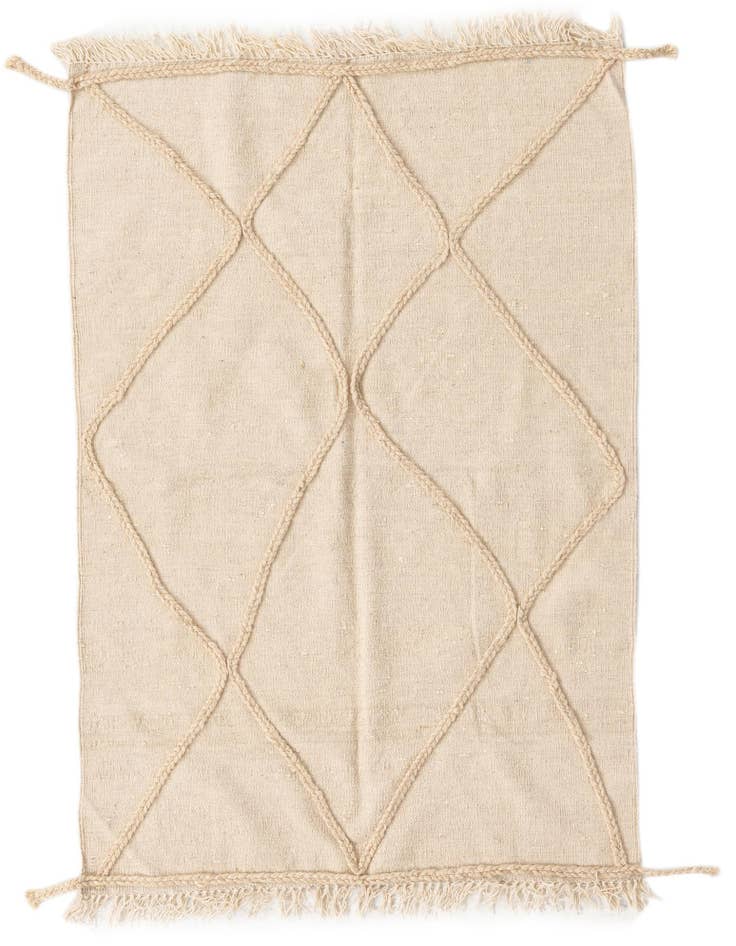 Detail image of 3' 6 x 5' 2 Hand Knotted Moroccan Wool Rug