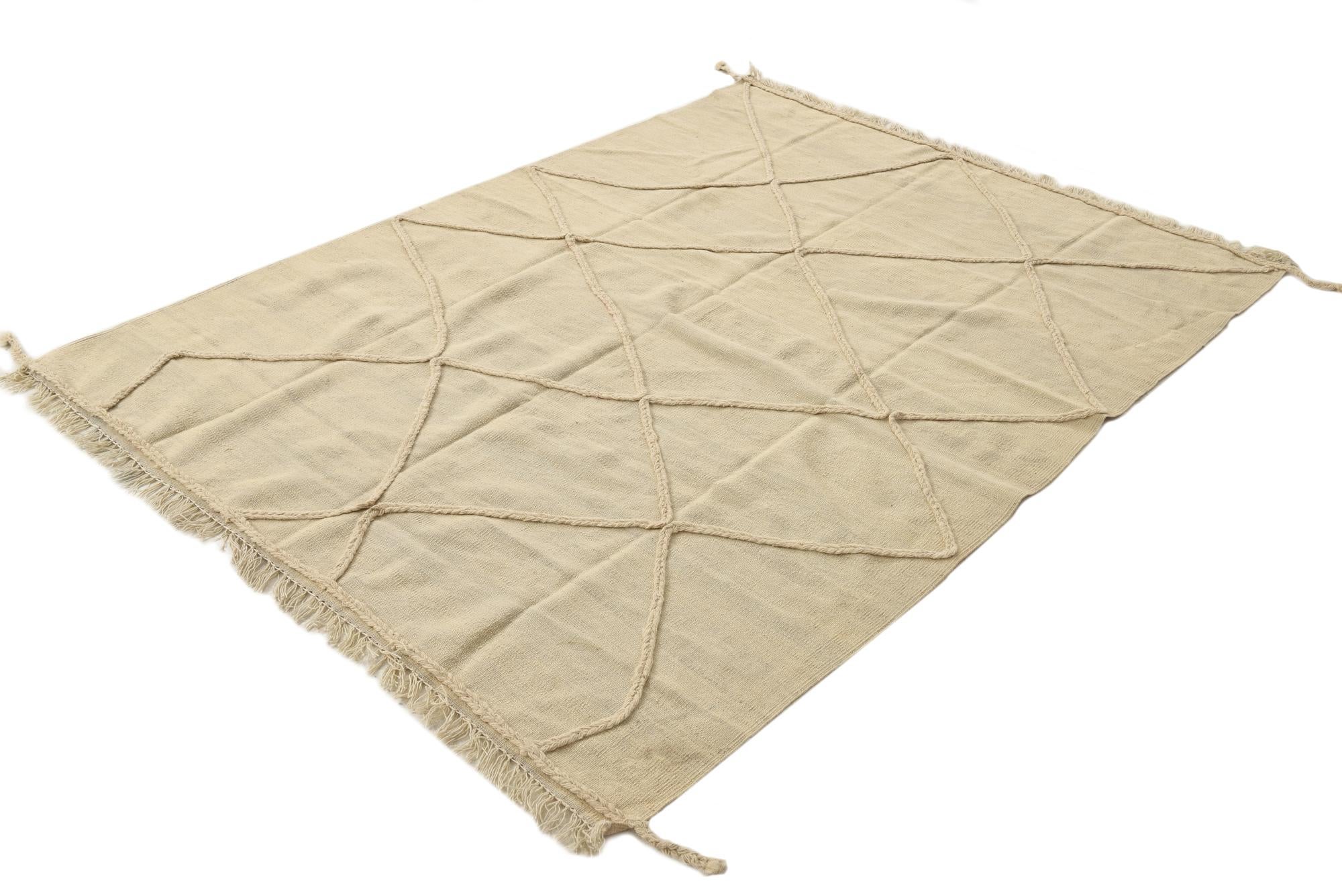 5' 7 x 7' 9 Hand Knotted Moroccan Wool Rug