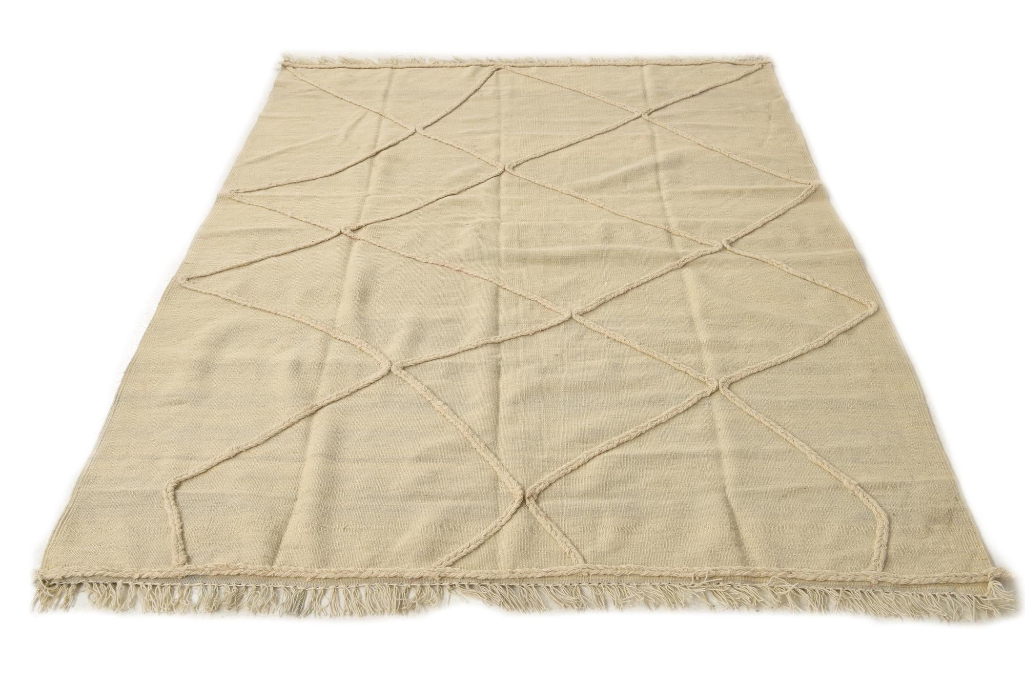 5' 7 x 7' 9 Hand Knotted Moroccan Wool Rug