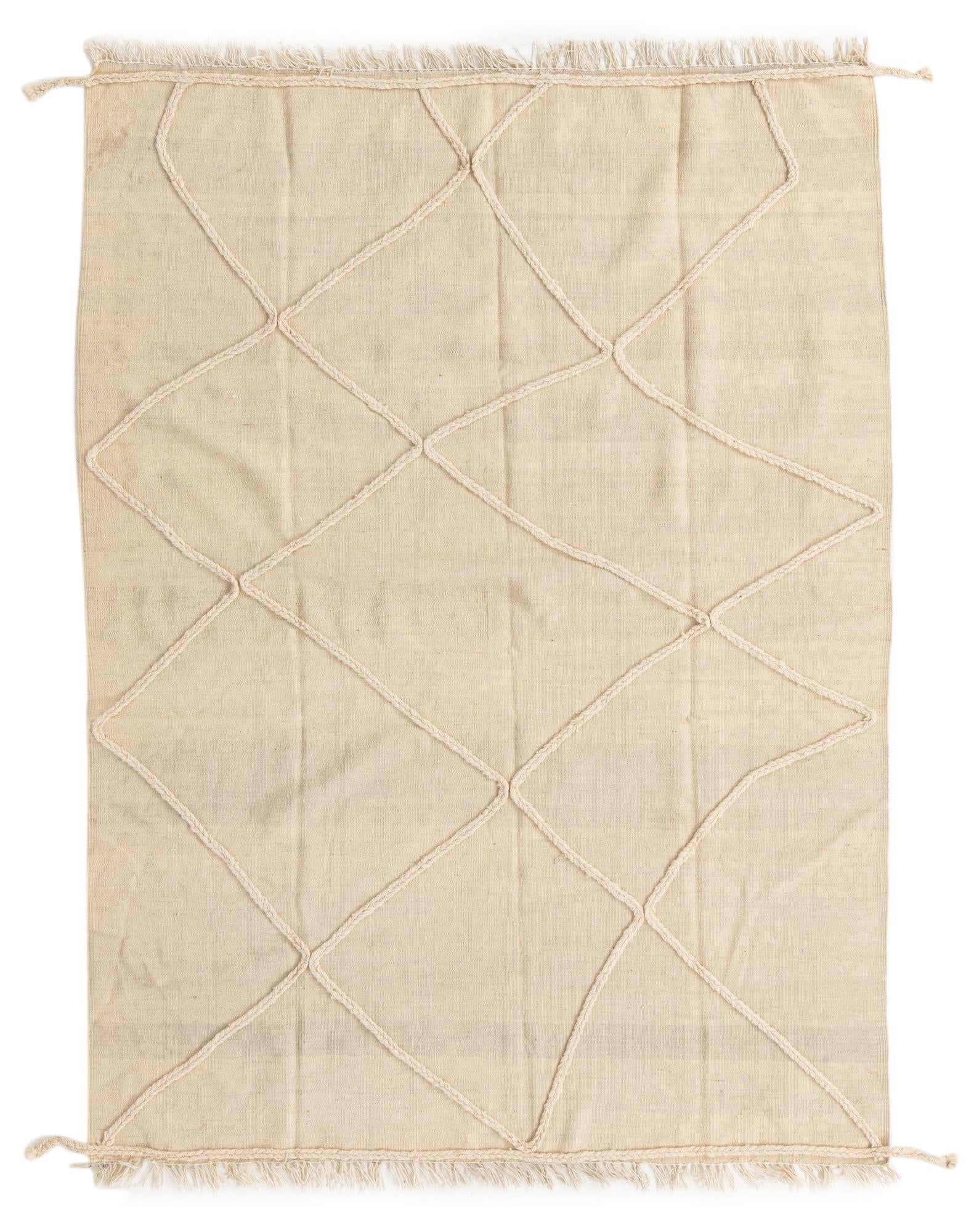 5' 7 x 7' 9 Hand Knotted Moroccan Wool Rug