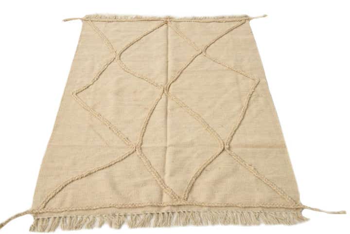 3' 4 x 4' 11 Hand Knotted Moroccan Wool Rug