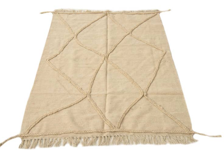 Detail image of 3' 4 x 4' 11 Hand Knotted Moroccan Wool Rug