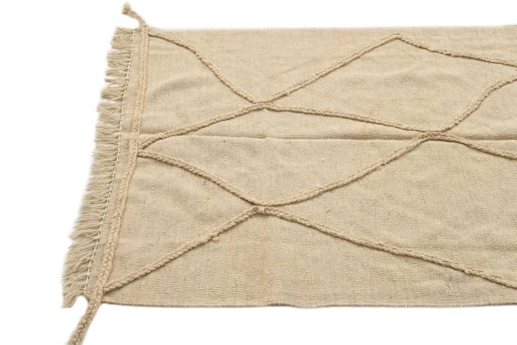 Detail image of 3' 4 x 4' 11 Hand Knotted Moroccan Wool Rug