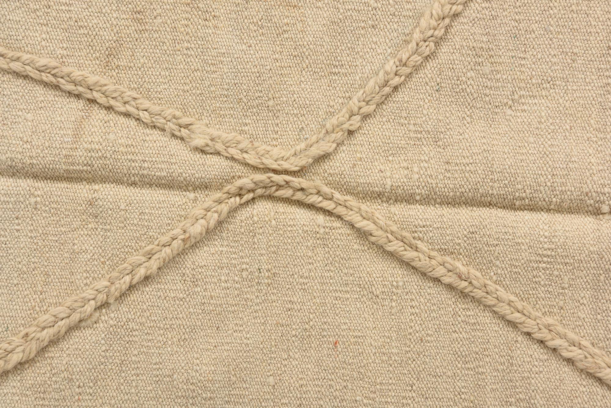 3' 4 x 4' 11 Hand Knotted Moroccan Wool Rug