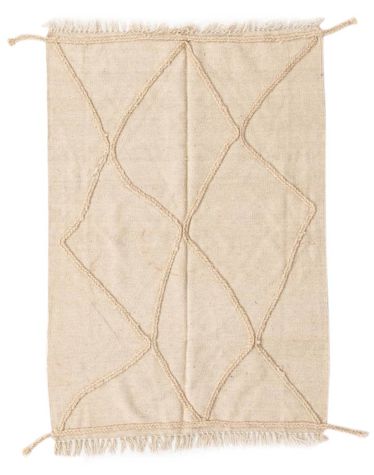Detail image of 3' 4 x 4' 11 Hand Knotted Moroccan Wool Rug