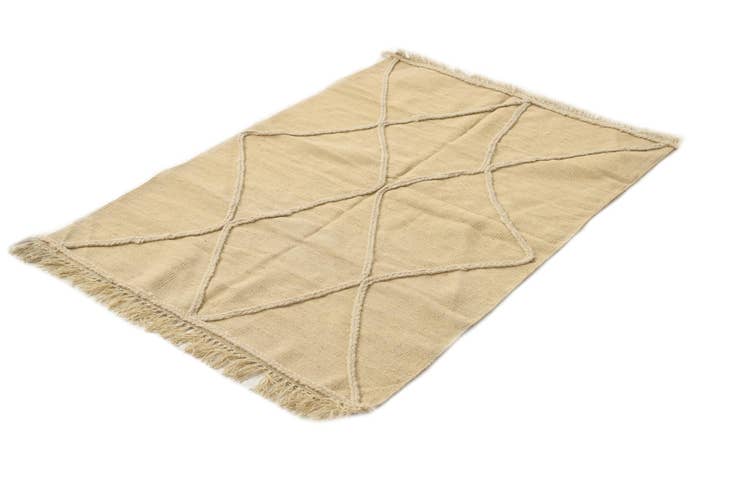 Detail image of 3' 5 x 4' 11 Hand Knotted Moroccan Wool Rug