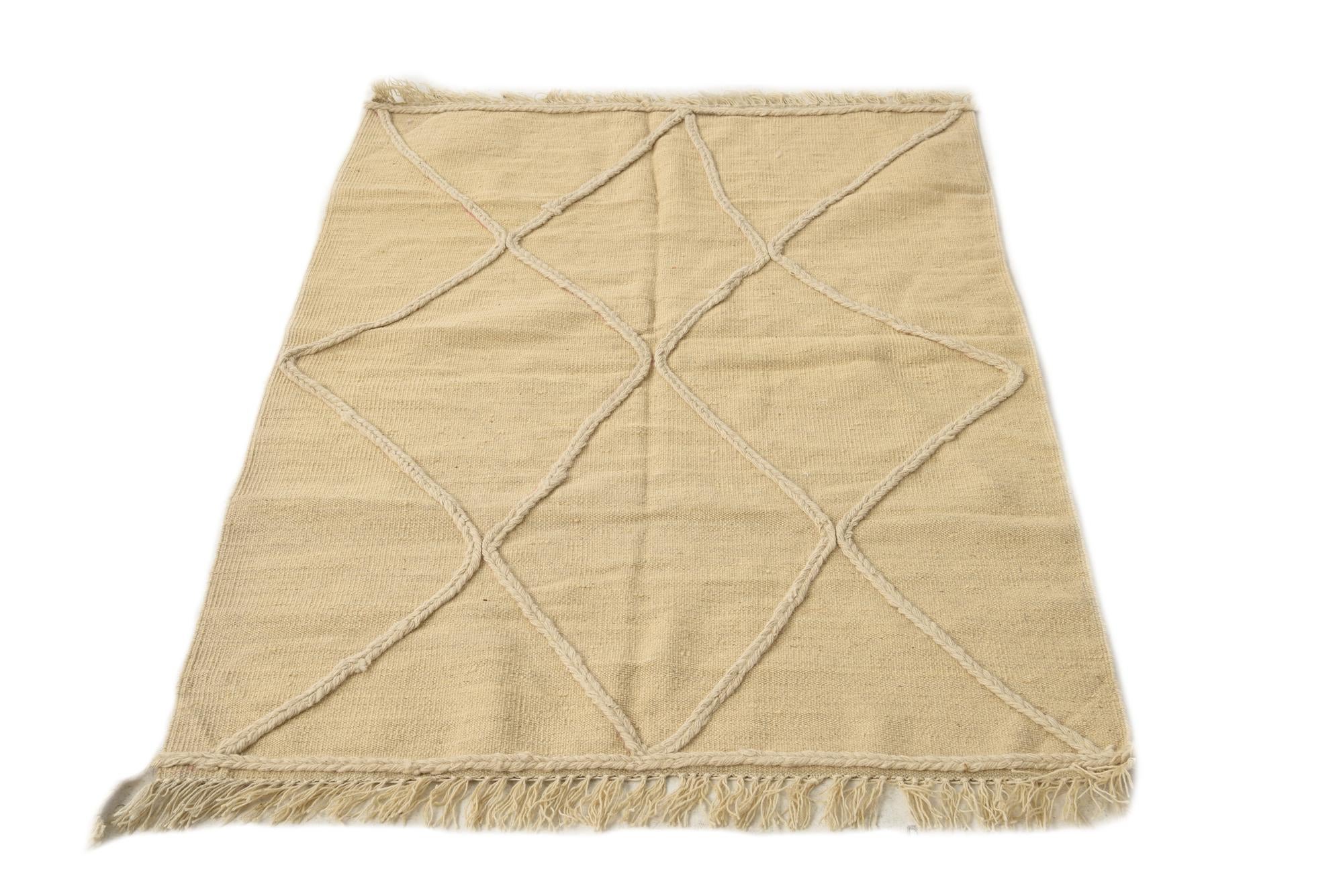 3' 5 x 4' 11 Hand Knotted Moroccan Wool Rug