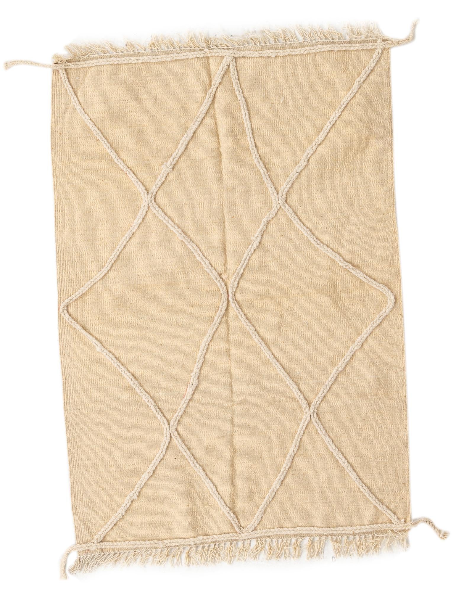 3' 5 x 4' 11 Hand Knotted Moroccan Wool Rug