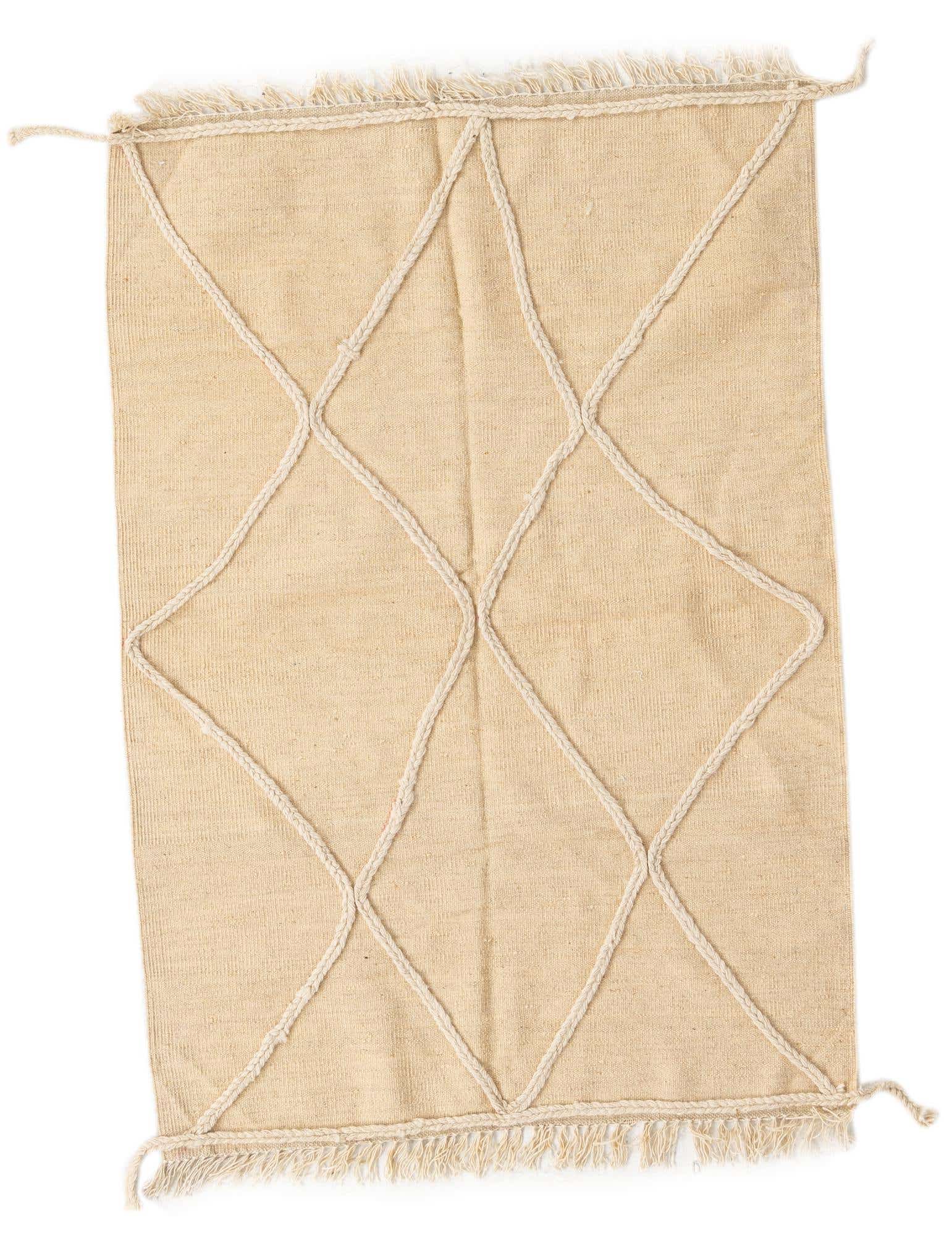 3' 5 x 4' 11 Hand Knotted Moroccan Wool Rug