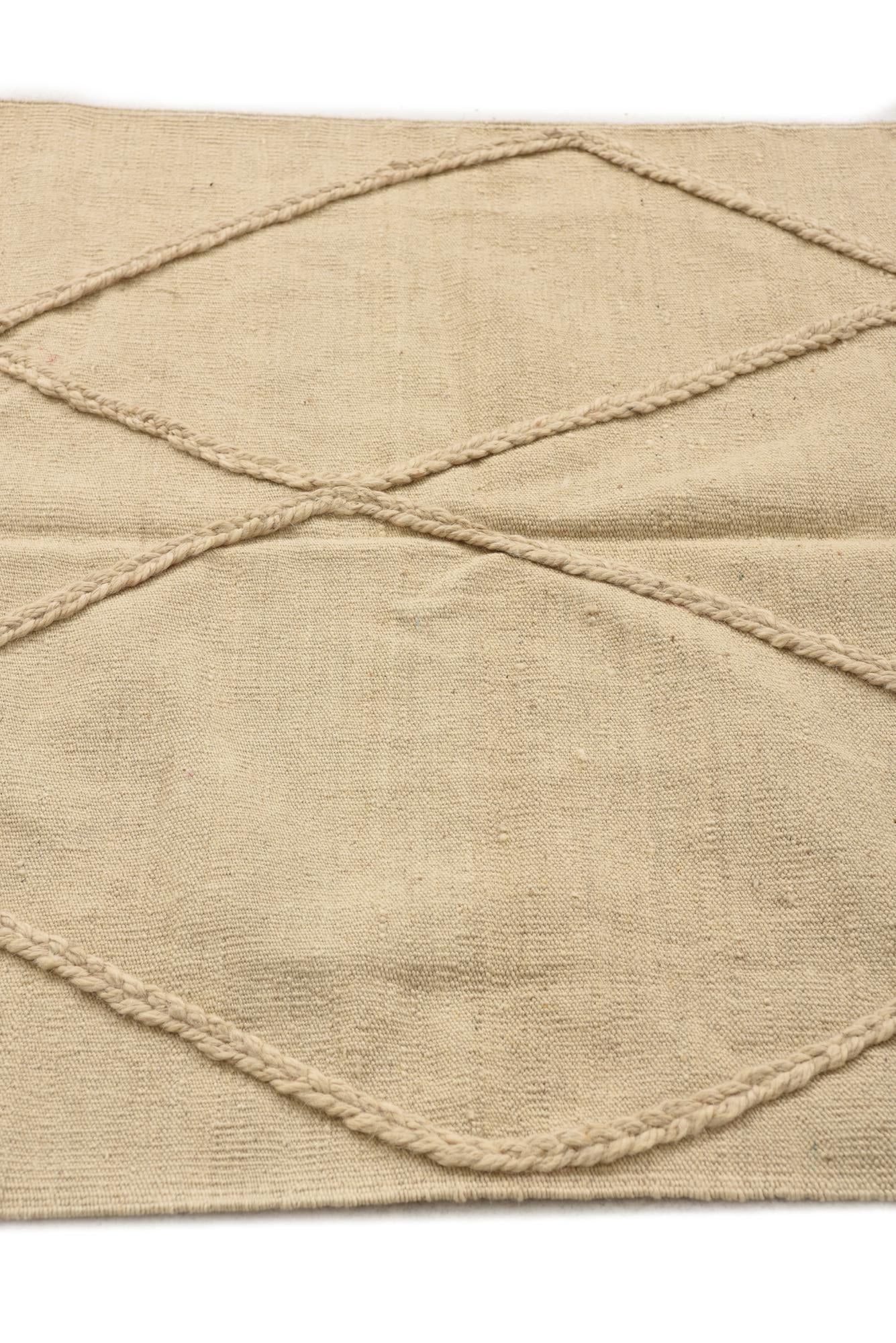 3' 4 x 5' 1 Hand Knotted Moroccan Wool Rug