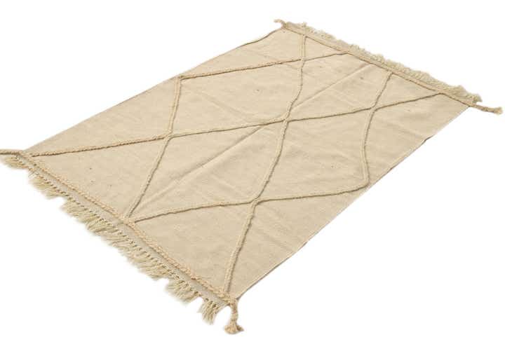 3' 4 x 5' 1 Hand Knotted Moroccan Wool Rug